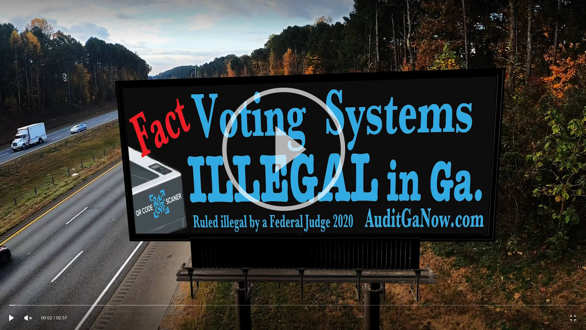 Voting Systems Illegal in Georgia billboard